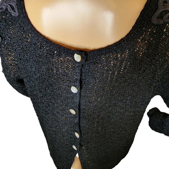 IRIS knitted black sweater. - Picture 4 of 16